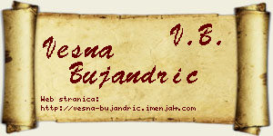 Vesna Bujandrić vizit kartica